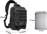 Nicgid Sling Bags Chest Shoulder Backpacks, 13.3'' 14.1'' Laptop Backpack Crossbody Messenger Bag Travel Outdoor Men Women - Image 6